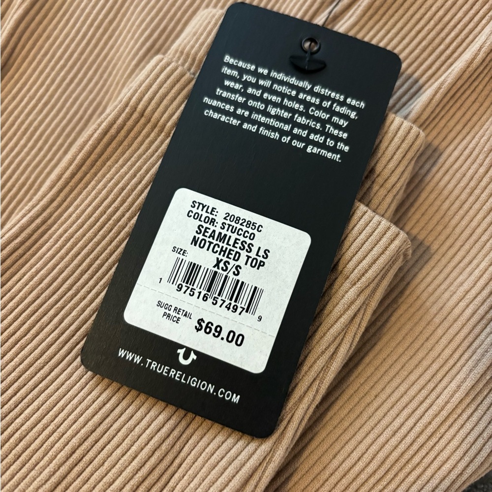 True Religion Seamless Long Sleeve Top